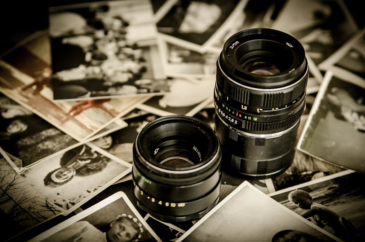 a close-up of a camera lens