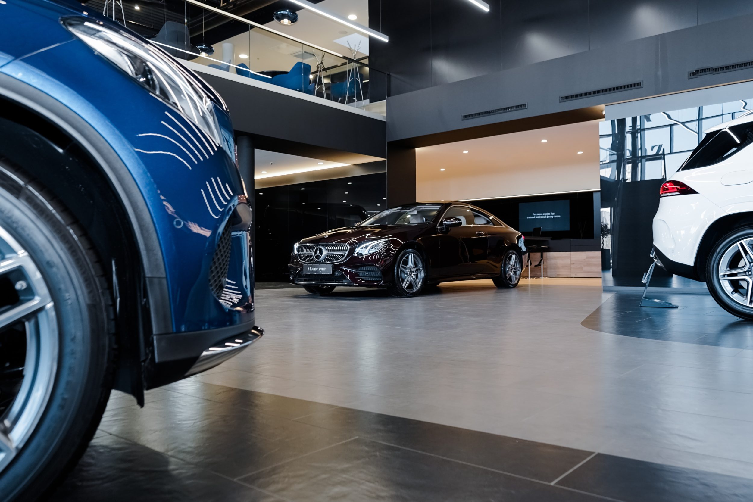 a car parked in a garage