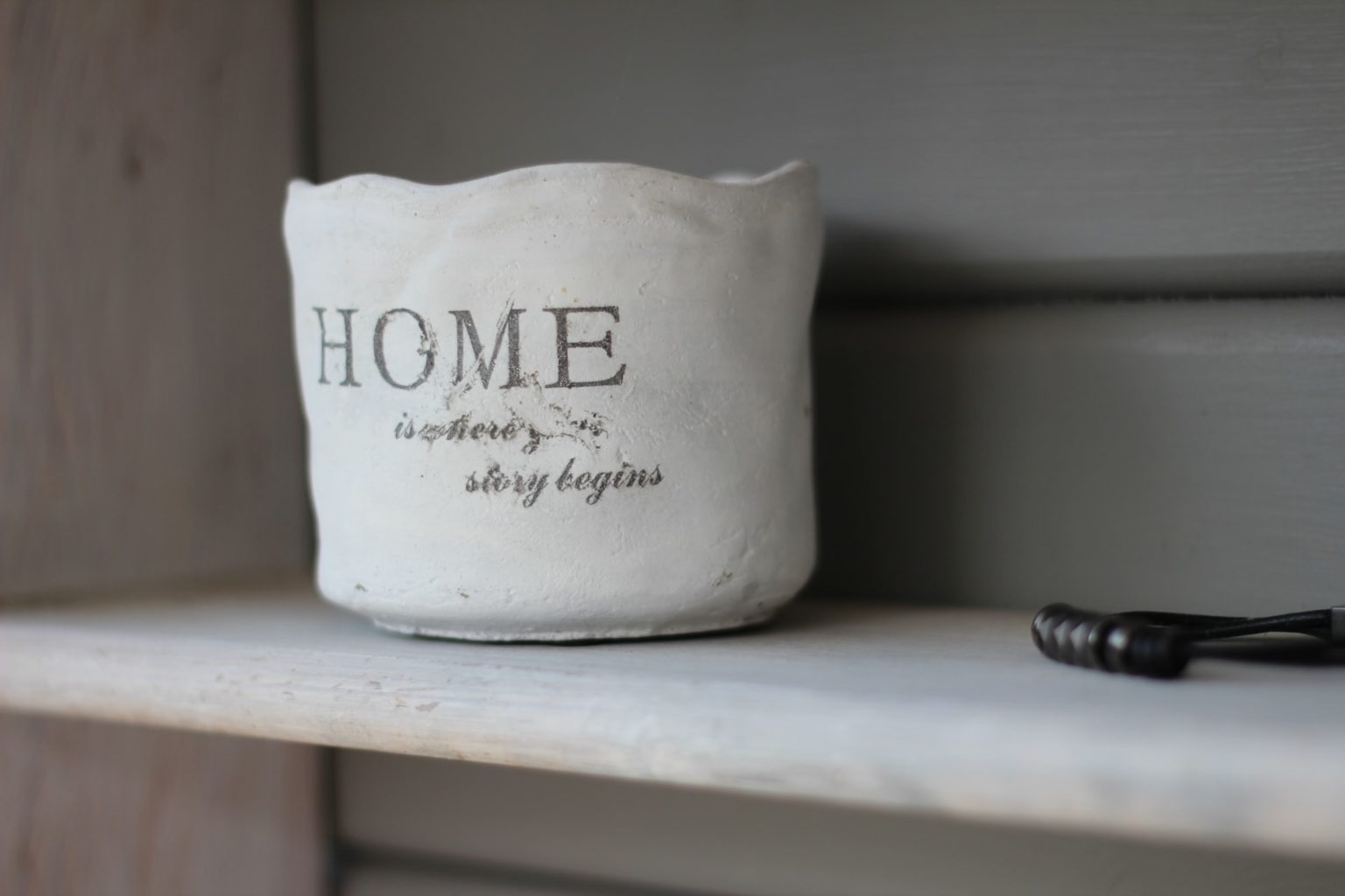 a white container on a counter