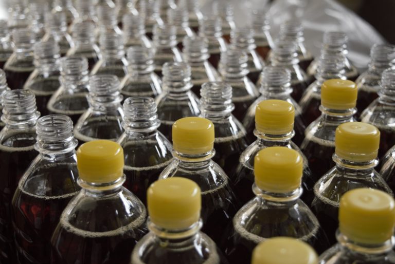 a group of bottles of liquid
