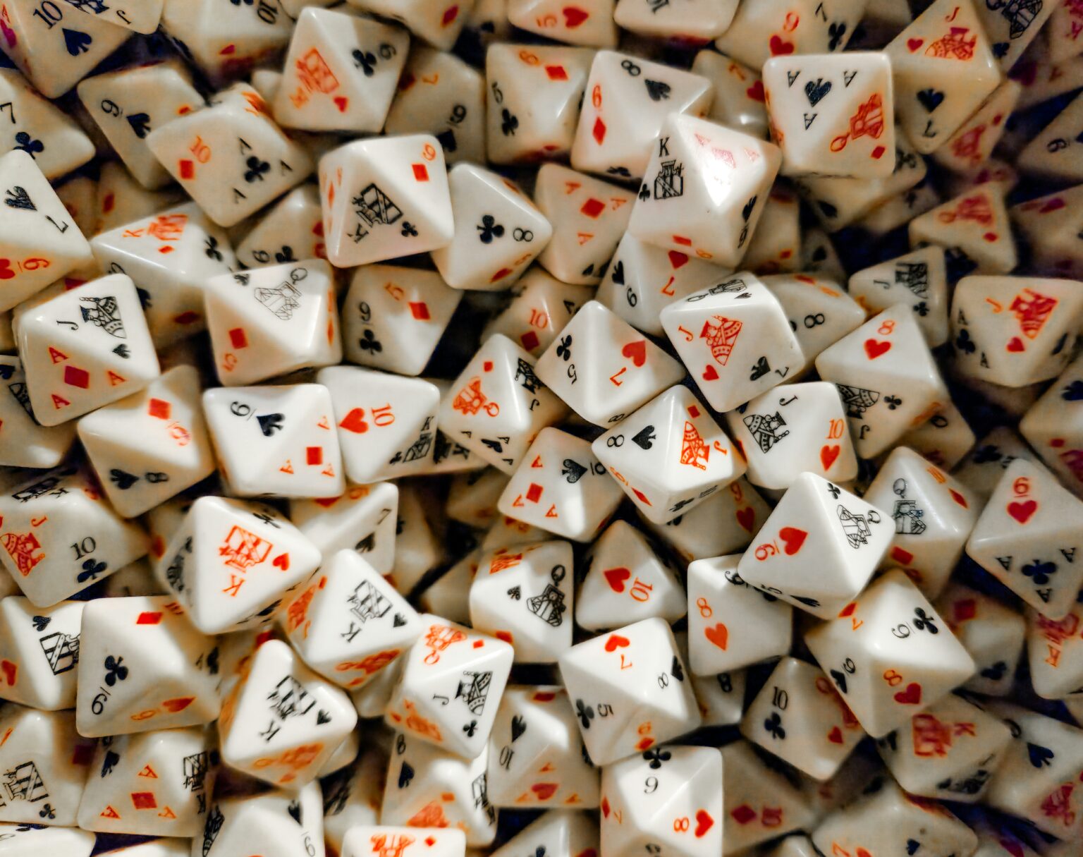 a pile of playing cards